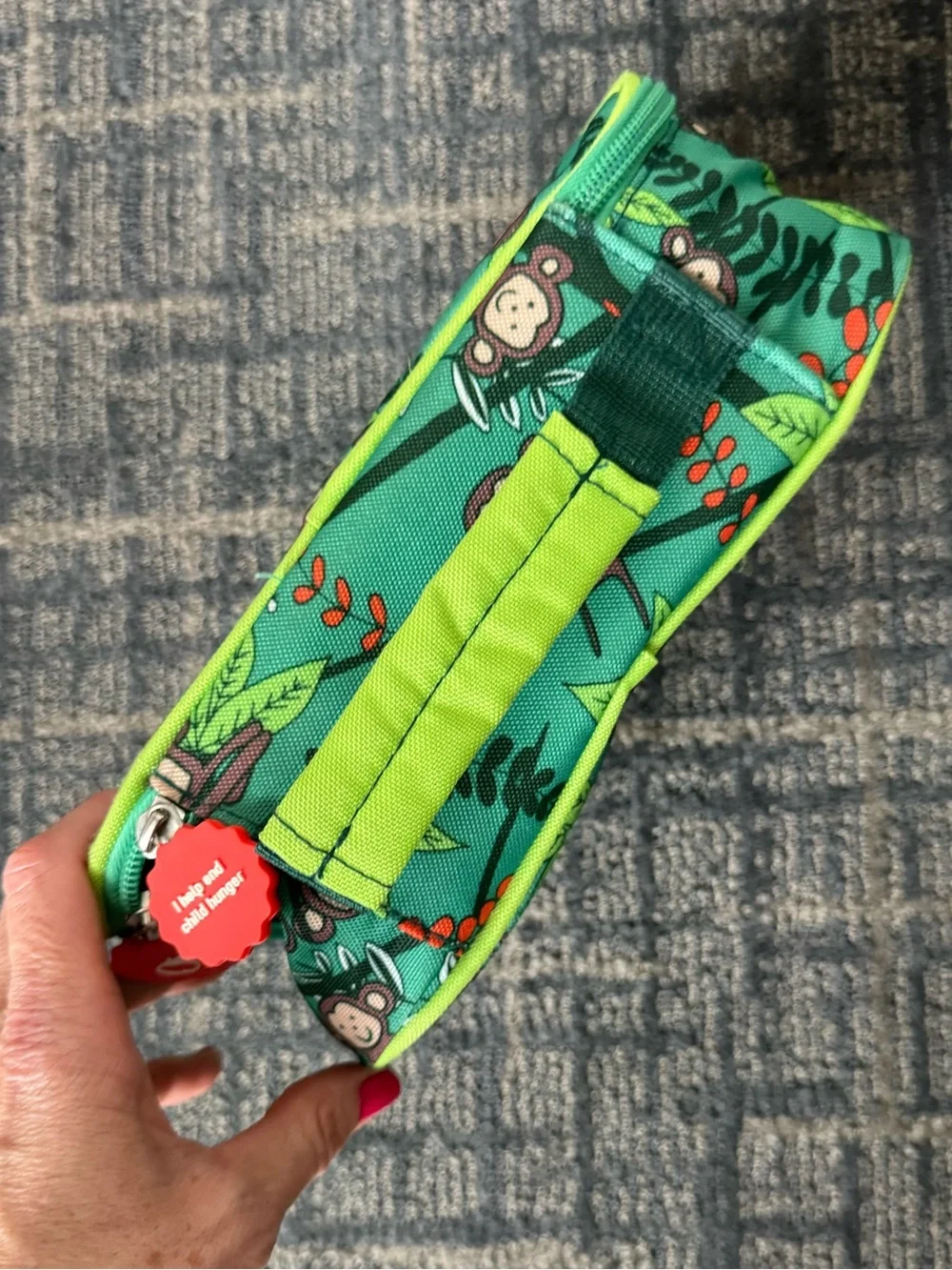 Cheeky Kids Monkey Jungle Insulated Lunch Box Cooler School Snack Bag Green O/S